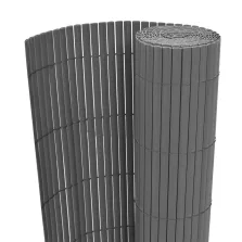 vidaXL szürke kétoldalas PVC kerti kerítés 90 x 300 cm