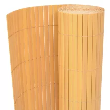 vidaXL sárga kétoldalas PVC kerti kerítés 90 x 500 cm