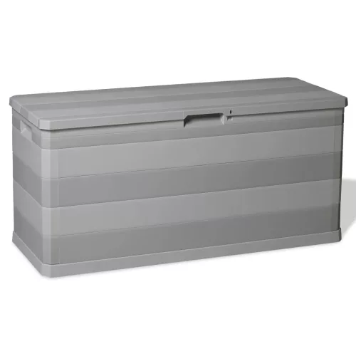 vidaXL szürke kerti tárolóláda 117 x 45 x 56 cm