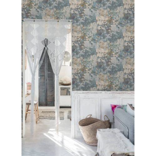 DUTCH WALLCOVERINGS szürke-zöld betonhatású tapéta