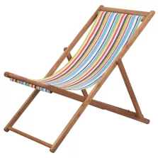   vidaXL többszínű összecsukható szövetkárpitos, favázas strandszék