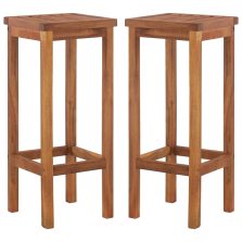 vidaXL 2 db tömör akácfa bárszék