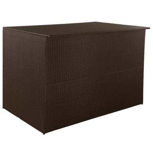 vidaXL barna polyrattan kerti tárolóláda 150 x 100 x 100 cm