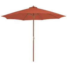 vidaXL terrakotta kültéri napernyő farúddal 300 cm