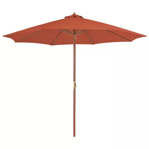 vidaXL terrakotta kültéri napernyő farúddal 300 cm