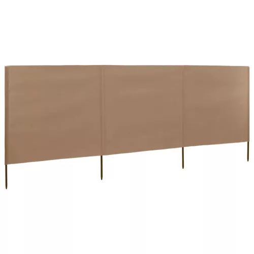 vidaXL tópszínű szövet 3-paneles szélellenző 400 x 120 cm