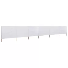 vidaXL fehér 6-paneles szövet szélellenző 800 x 80 cm