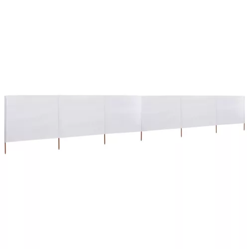 vidaXL fehér 6-paneles szövet szélellenző 800 x 80 cm
