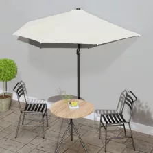   vidaXL homokszínű féloldalas erkély napernyő alumíniumrúddal 270 x 144