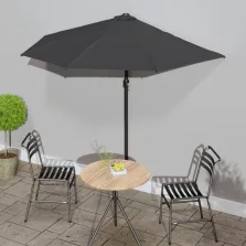   vidaXL antracit féloldalas erkély napernyő alumíniumrúddal 270x144 cm