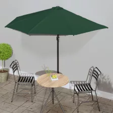   vidaXL zöld féloldalas erkély napernyő alumíniumrúddal 300 x 155 cm