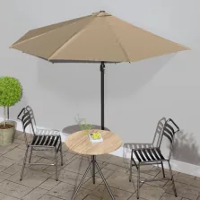   vidaXL tópszínű féloldalas erkély napernyő alumíniumrúddal 300x155 cm