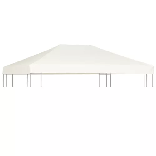 vidaXL krémfehér pavilon tetőponyva 310 g/m², 4 x 3 m