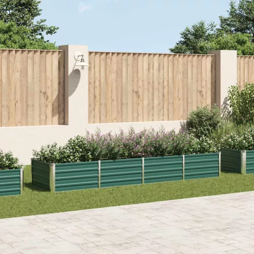 vidaXL zöld horganyzott acél kerti magaságyás 320 x 80 x 45 cm