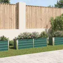   vidaXL zöld horganyzott acél kerti magaságyás 160 x 40 x 45 cm