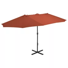   vidaXL terrakotta kültéri napernyő alumíniumrúddal 460 x 270 cm
