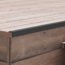 vidaXL 5 db fekete WPC teraszburkoló sarokprofil 170 cm