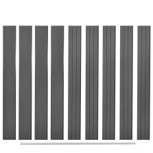 vidaXL 9 db szürke csere WPC kerítésdeszka 170 cm