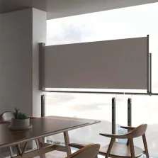   vidaXL szürke behúzható oldalsó terasz napellenző 100 x 300 cm