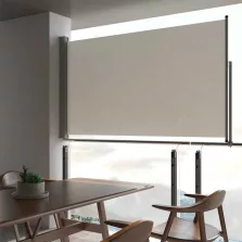   vidaXL krémszínű behúzható oldalsó terasz napellenző 140 x 300 cm