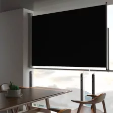   vidaXL fekete behúzható oldalsó terasz napellenző 160 x 300 cm