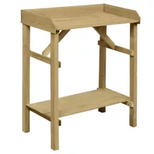   vidaXL impregnált fenyőfa kerti virágtartó asztal 75 x 40 x 90 cm