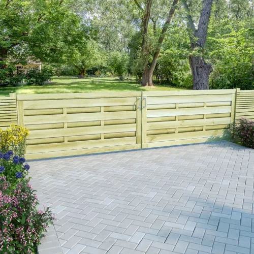 vidaXL 2 db zöld impregnált fenyőfa kertkapu 150 x 75 cm