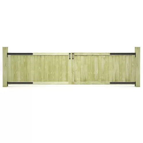 vidaXL 2 db impregnált fenyőfa kertkapu 300 x 75 cm
