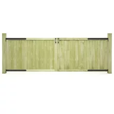 vidaXL 2 db impregnált fenyőfa kertkapu 300 x 100 cm