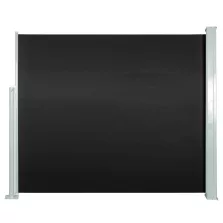 vidaXL fekete behúzható oldalsó napellenző 120 x 300 cm
