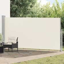  vidaXL krémszínű behúzható oldalsó napellenző 160 x 500 cm