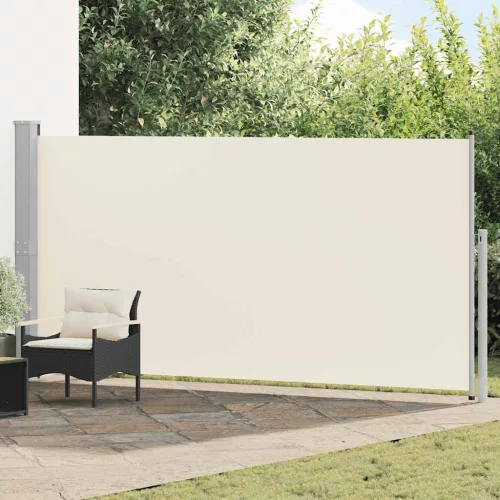 vidaXL krémszínű behúzható oldalsó napellenző 160 x 500 cm