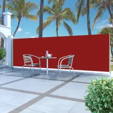 vidaXL piros behúzható oldalsó napellenző 160 x 500 cm