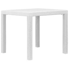   vidaXL fehér rattan küllemű műanyag kerti asztal 79x79x72 cm