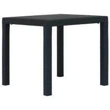   vidaXL antracitszürke rattan küllemű műanyag kerti asztal 79x79x72 cm