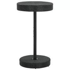 vidaXL fekete polyrattan kerti asztal 60,5 x 106 cm