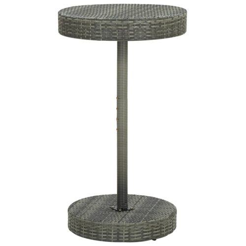 vidaXL szürke polyrattan kerti asztal 60,5 x 106 cm