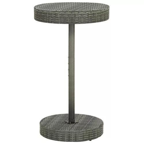vidaXL szürke polyrattan kerti asztal 60,5 x 106 cm