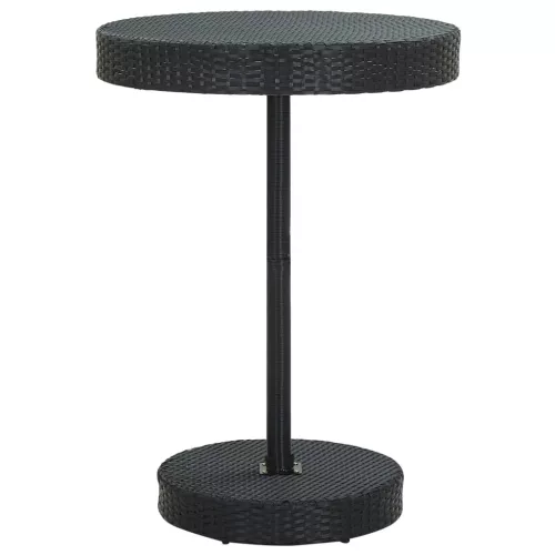 vidaXL fekete polyrattan kerti asztal 75,5 x 106 cm