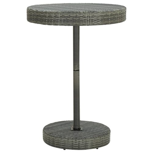 vidaXL szürke polyrattan kerti asztal 75,5 x 106 cm