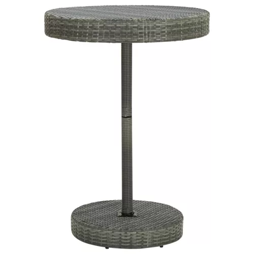 vidaXL szürke polyrattan kerti asztal 75,5 x 106 cm