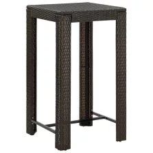   vidaXL barna polyrattan kerti bárasztal 60,5 x 60,5 x 110,5 cm