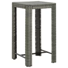   vidaXL szürke polyrattan kerti bárasztal 60,5 x 60,5 x 110,5 cm