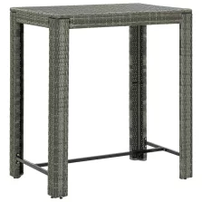   vidaXL szürke polyrattan kerti bárasztal 100 x 60,5 x 110,5 cm