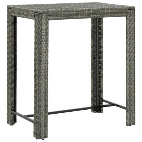 vidaXL szürke polyrattan kerti bárasztal 100 x 60,5 x 110,5 cm