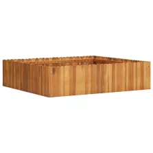 vidaXL tömör akácfa kerti magaságyás 100 x 100 x 25 cm