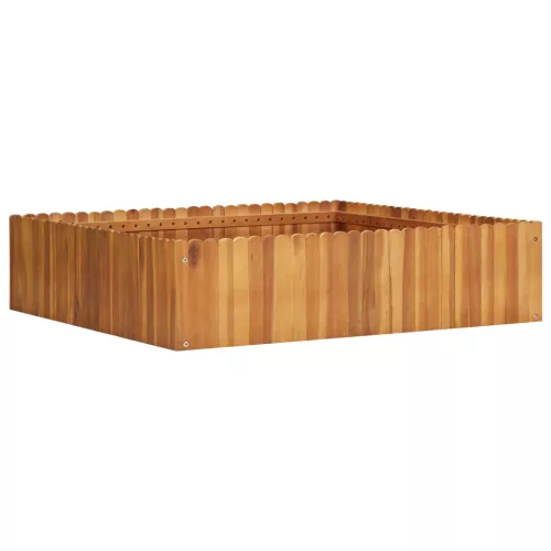 vidaXL tömör akácfa kerti magaságyás 100 x 100 x 25 cm