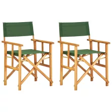 vidaXL 2 db zöld tömör akácfa rendezői szék