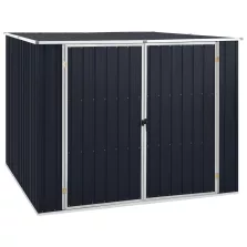   vidaXL antracitszürke horganyzott acél kerti fészer 195 x 198 x 159 cm