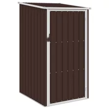   vidaXL barna horganyzott acél kerti fészer 87 x 98 x 159 cm